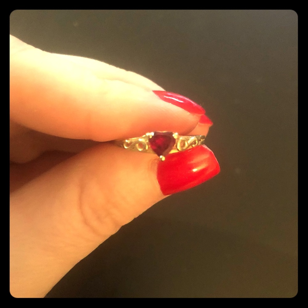 14k gold ruby birthstone ring